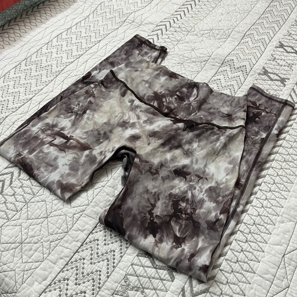 Gymshark Adapt Animal Seamless Leggings Brown Marble Print High Waist Large